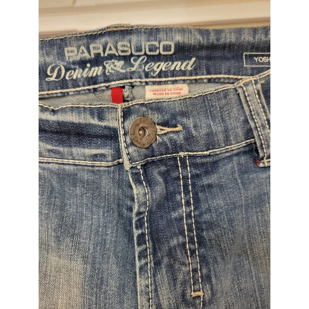 Parasuco Jeans Yoshi Fit Men's Size 38 X 32 Straight Leg Mid Rise Blue Denim